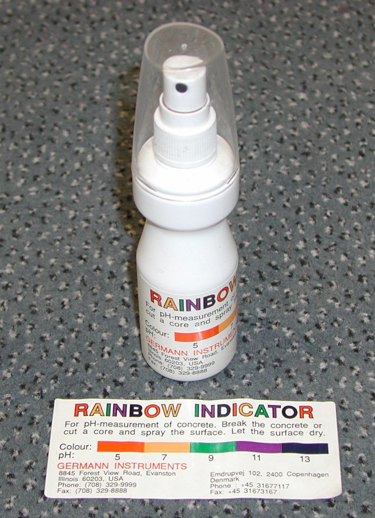 Rainbow-Test (Test tęczowy, Rainbow Indicator) – preparat/wskaźnik do pomiaru pH betonu (głębokości i profilu karbonatyzacji)